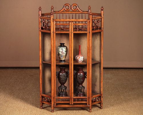 Small Corner Display in the Manner of Liberty & Co. C.1880.