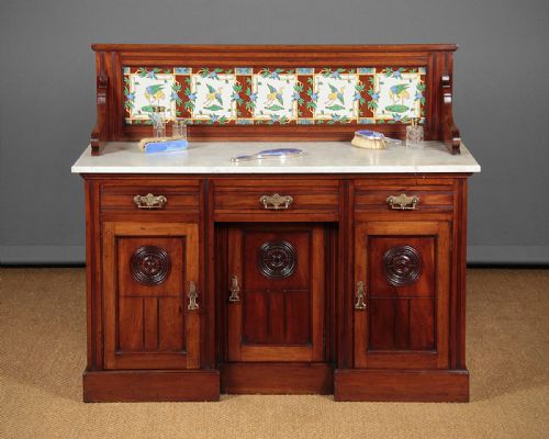19th.c. Walnut & Marble Top Washstand C.1895.