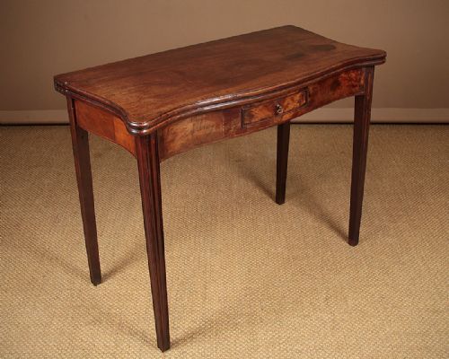 Late 18th.c. Mahogany Fold Over Supper Table C.1780.