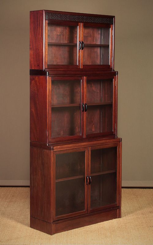 Three Tier Mahogany Office Bookcase C.1930.