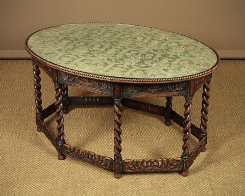 Carolean Style Oak Coffee Table C.1910.