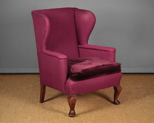 Large Wing Back Armchair C.1900.