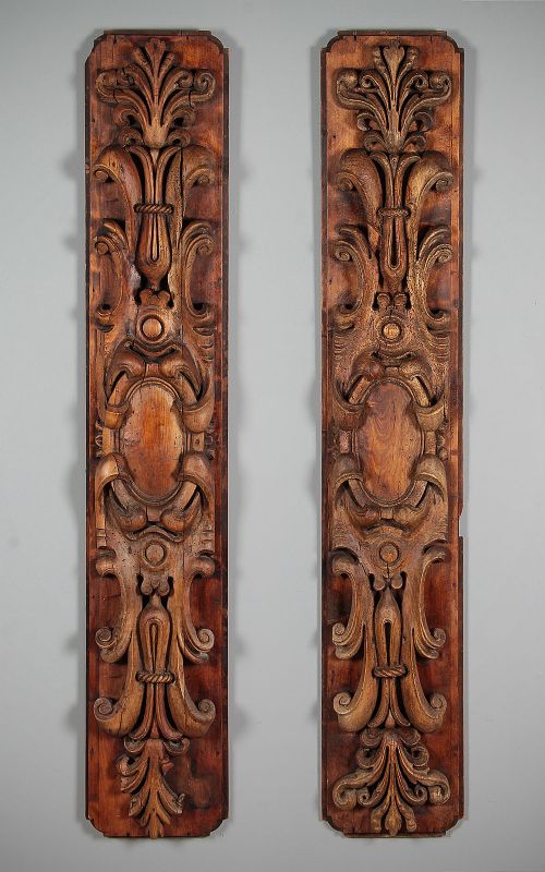 Pair 19th.c. Carved Limewood Panels C.1840.