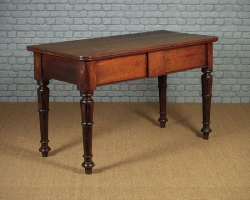 Large Oak Two Drawer Side Table C.1860.