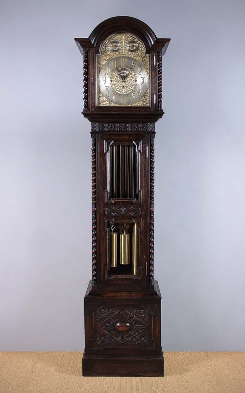 Large Long Case Clock with Tubular Bells C.1900.