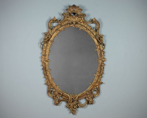 Large Gilded Gesso Wall Mirror C.1880.