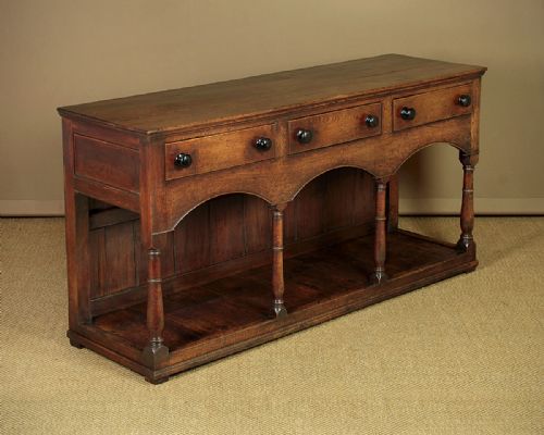 Welsh Oak Potboard Dresser Base C.1810.