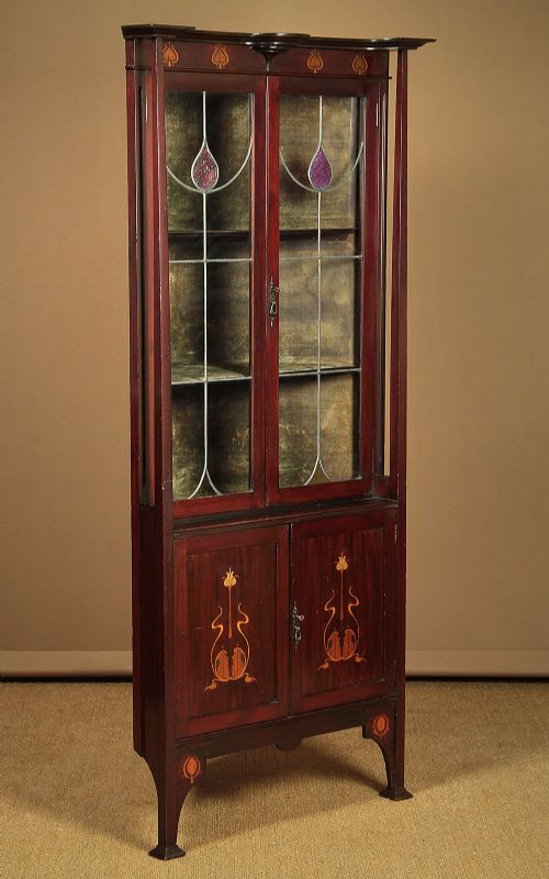 Art Nouveau Corner Display Cabinet C.1900.