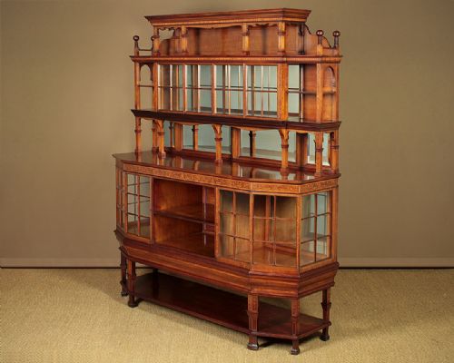 Unusual Mahogany Display Sideboard Dresser C.1900.