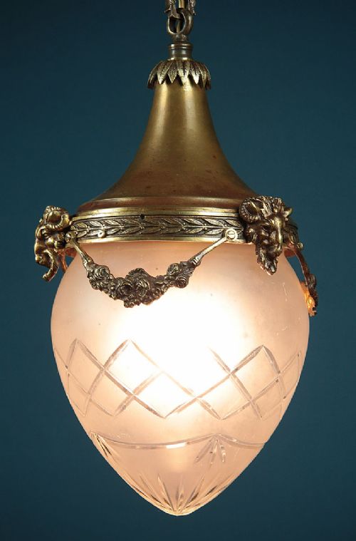 Large Brass Porch Light C.1920.