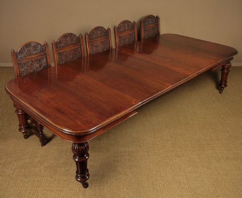 12 Seater Extending Oak Dining Table C.1880.