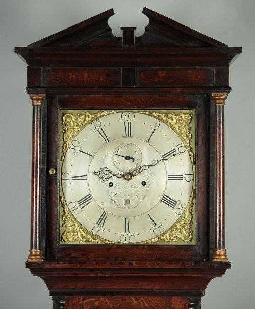 fig 1. Welsh Georgian Oak Longcase Clock by Watkin Owen of Llanrwst c.1780.