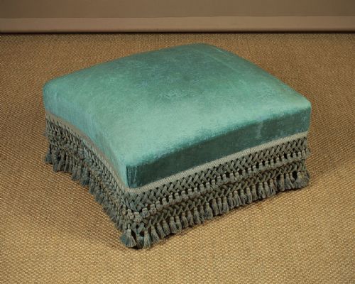 Large Foot Stool with Original Upholstery C.1900.