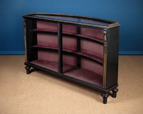 Ebonised and Brass Mounted Shop Display Cabinet C.1880.