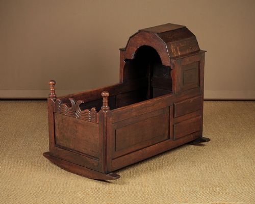 18th.c. Oak Rocking Cradle C.1780.