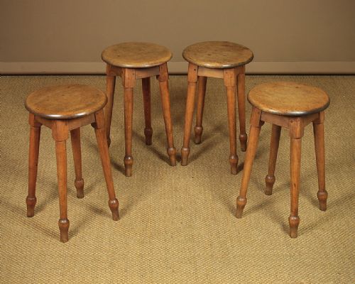 Four Oak Tavern Stools C.1920.