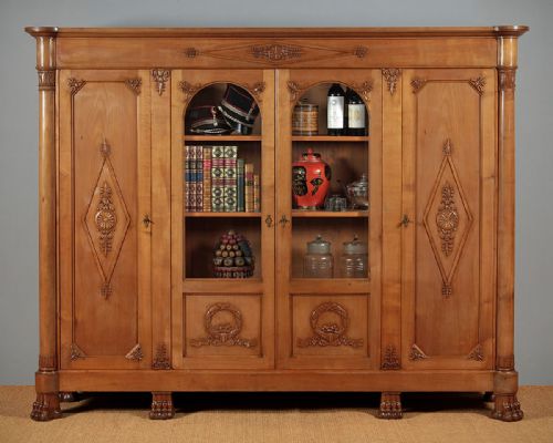 Large Empire Style Bookcase Side Cabinet C.1920.