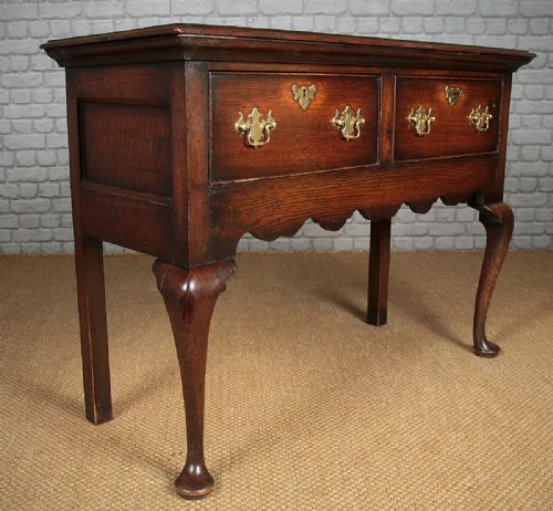 Small Georgian Style Two Drawer Oak Side Table C.1930.