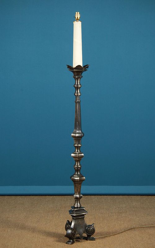 Georgian Panel Steel Standard Lamp C.1930.