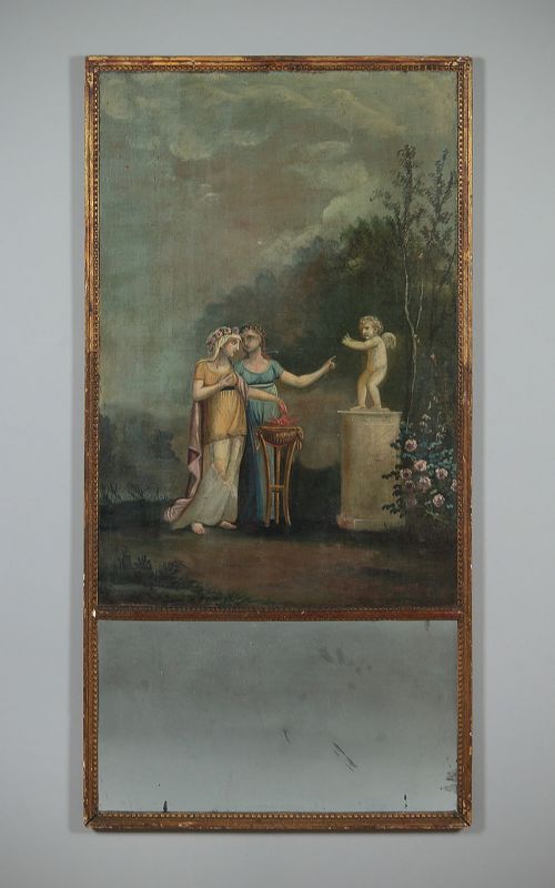 19th.c. French Trumeau Overmantle Mirror C.1870.