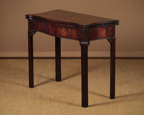 18th.c. Mahogany Fold Over Games Table C.1760.