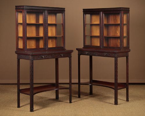 Pair of Small Mahogany Display Cabinets C.1910.