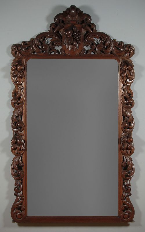 Large Carved Oak Mirror C.1910.