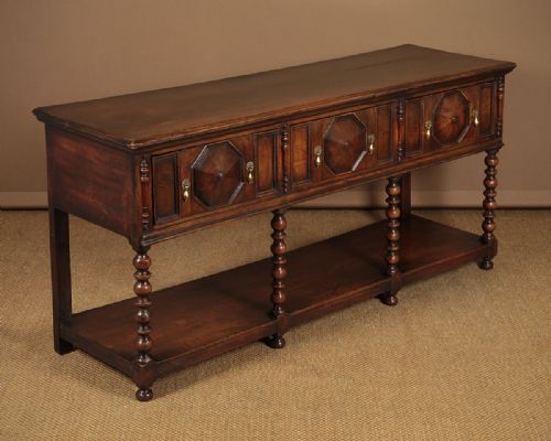 17th.c. Style Oak Dresser Base C.1900.