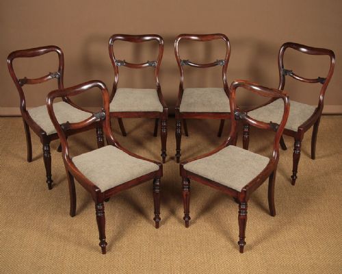 Six Regency Rosewood Dining Chairs C.1830.