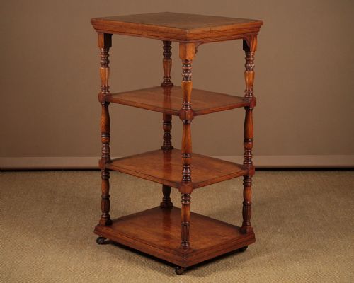 Late 19th.c. Oak Four Tier Stand C.1880.
