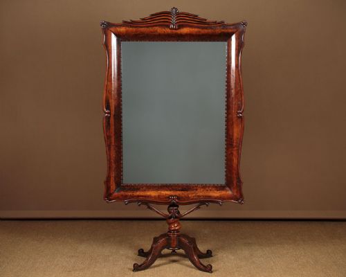 19th.c. Mahogany Framed Robing Mirror on Stand C.1830.