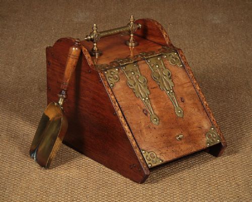 Late 19th.c. Walnut Coal Scuttle C.1880.
