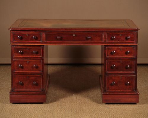 Mahogany Pedestal Desk C.1870.