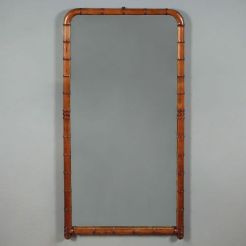 Tall Faux Bamboo Dressing Mirror C.1890.