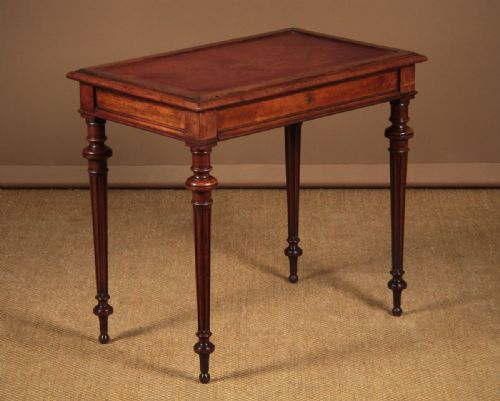 Small Walnut Leather Top Writing Desk C.1900.