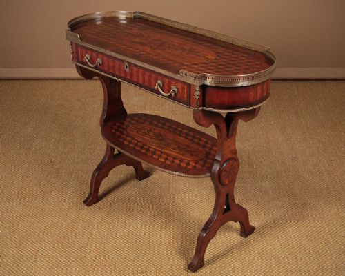 Parquetry Inlaid Side Table C.1910.