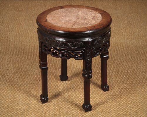 Small Chinese Marble Top Side Table C.1890.