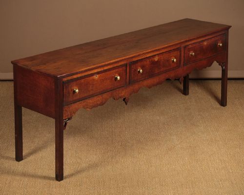Georgian Oak Open Dresser Base C.1800.