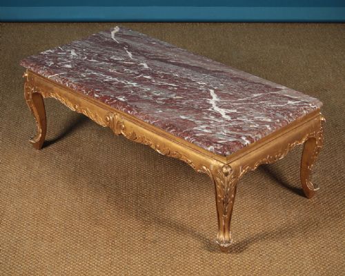 Marble Top Giltwood Coffee Table C.1930.