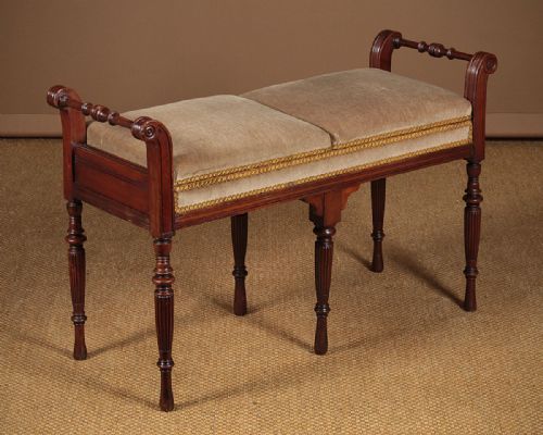 Mahogany Duet Piano Stool C.1905.