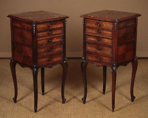 Pair of Rosewood Bedside Cabinets C.1890.