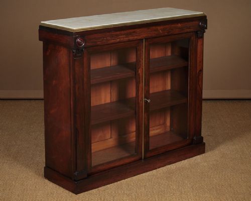 Regency Rosewood Marble Top Side Cabinet C.1820.