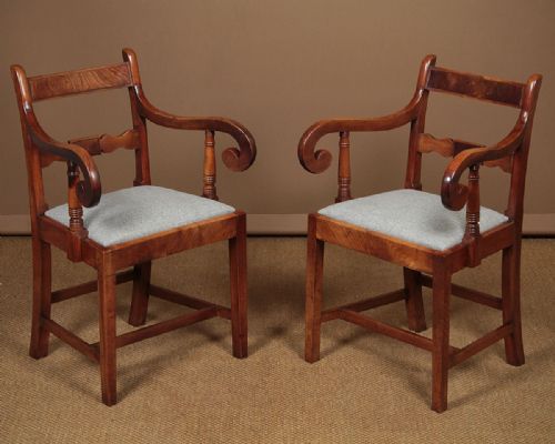 Pair of Mahogany Armchairs C.1830.