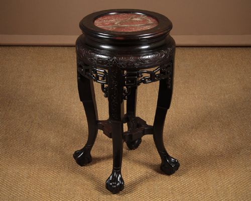 Chinese Marble Top Side Table C.1900.