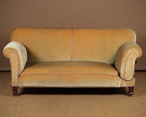 Large Edwardian Chesterfield Drop Arm Sofa C.1905.