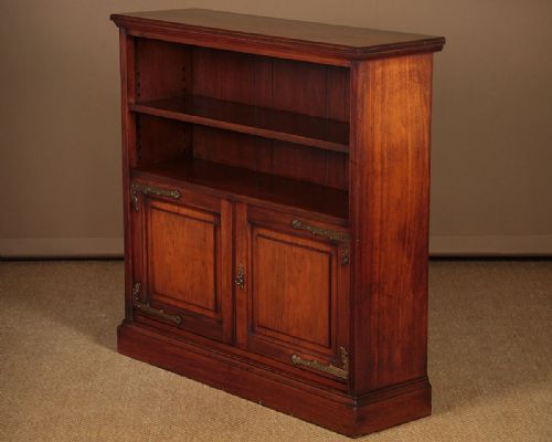 Walnut Bookcase Side Cabinet C.1880.