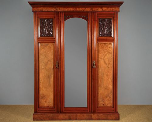 Walnut Combination Wardrobe C.1890.