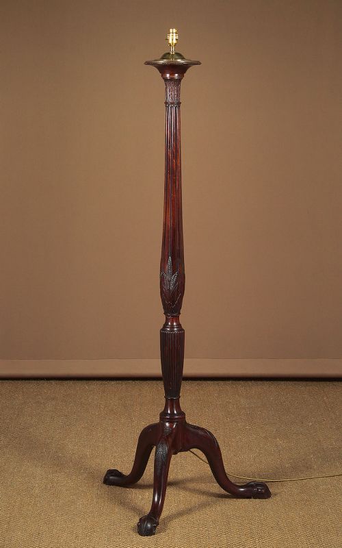 Mahogany Standard Lamp C.1920.