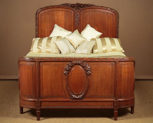 fig 1. French Oak Double Bed c.1900.