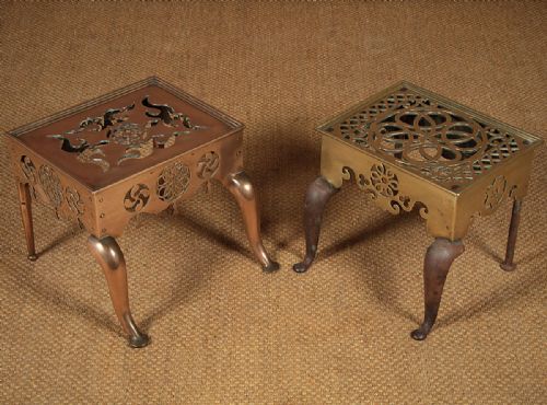 Two Georgian Brass Footmen C.1800.